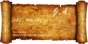 Jó Adrián névjegykártya